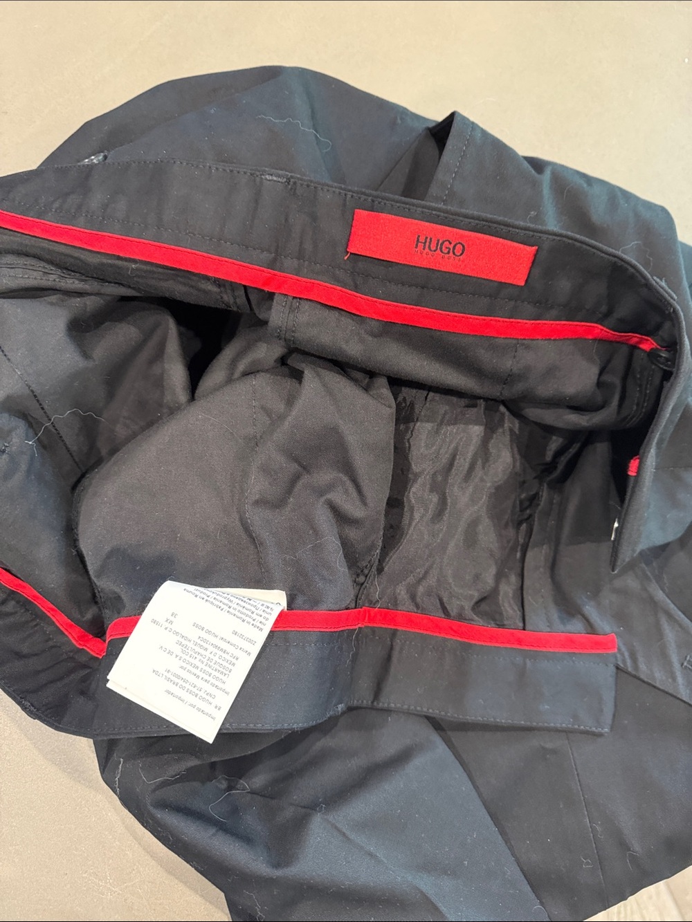 HUGO Black dress slacks with Red label